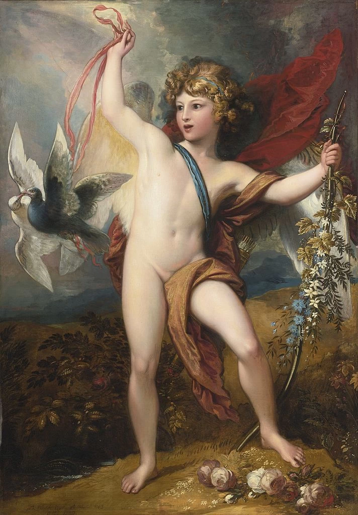Cupido libera due colombe, 1798